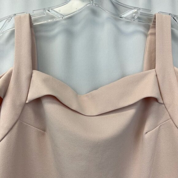 Sami & Dani Womens Sheath Dress Pink Blush Stretch Square Neck Cold Shoulder 6 - Picture 5 of 11